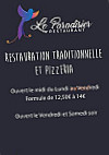 Le Paradisier menu