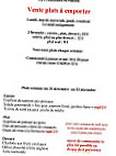 La Crémaillère menu