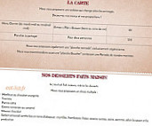 Le Sainte-hélène menu