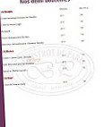 Bistrot De Paris menu