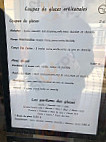 La Chaumière menu