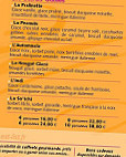 Les Folies Glacées menu