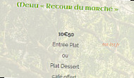 A L'orée De La Forêt Hôtel menu