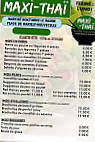 Maxi-thaï menu