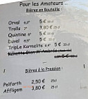 Hôtel De La Poste menu