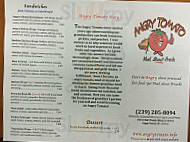 Angry Tomato menu