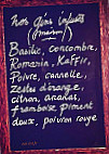 Les Petits Papiers menu