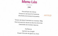 Le Mas de Lily Rose menu