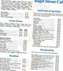 Bagel Street Cafe menu