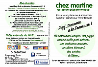 Pizzeria Chez Martine menu