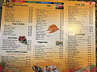 Asian Fusion menu