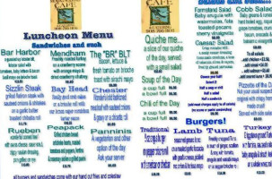 Mockingbird Cafe menu