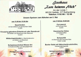 Zum Heiteren Blick menu