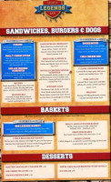 Legends Sports menu