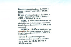 Le grand cafe menu