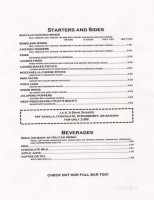 Jak's Burger Shak menu