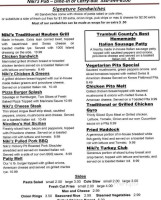 Niki'z Pub menu