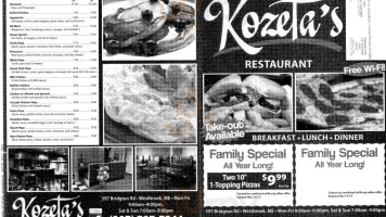 Kozeta's menu