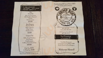 Shrimpboat menu