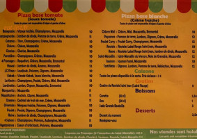 Jc Pizza menu