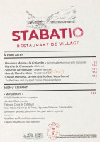 Stabatio menu