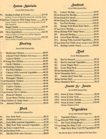 Benny Huie's menu