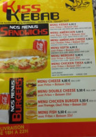 Kiss Kebab menu