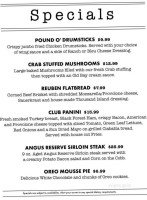 The Craft House Gastropub menu