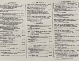 Mackey's menu