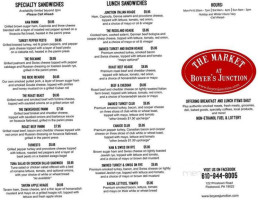 The Market At Boyer's Junction menu