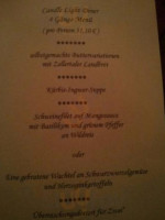 Zum Schwarzen Herrgott Villa Golsen menu