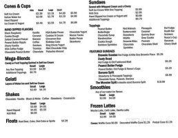 Petrucci's Ice Cream Water Ice menu