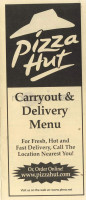 Pizza Hut Wing Street menu