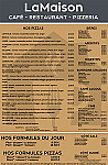 La Maison menu