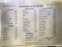 Crest View Dairy menu