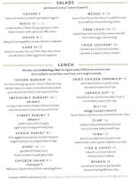 Eagle Tavern Taproom menu