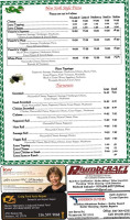 Vesuvios Italian menu