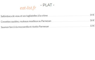 Le Bistrot Italien menu