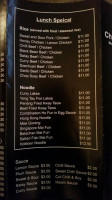 Koi Chinese menu