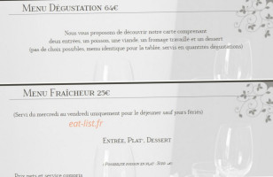 Boat Aux Saveurs menu