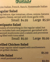 Fabio's Pizza menu