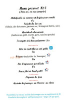 Le Village menu