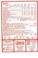 Jim's Pizza Chalet menu