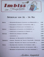 Imbiss Am Flugplatz menu