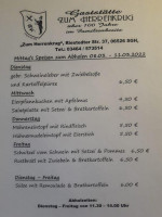 Zum Herrenkrug menu