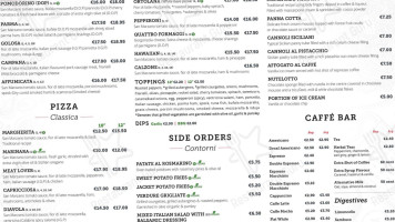 Pomodorino Wood-fired Pizza Pasta Swords menu