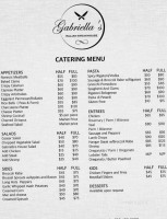 Gabriella's Italian Steakhouse menu