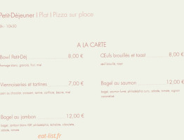 Café Flora menu