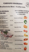 Piccolo Bistrò menu