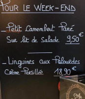 Au Sablier menu